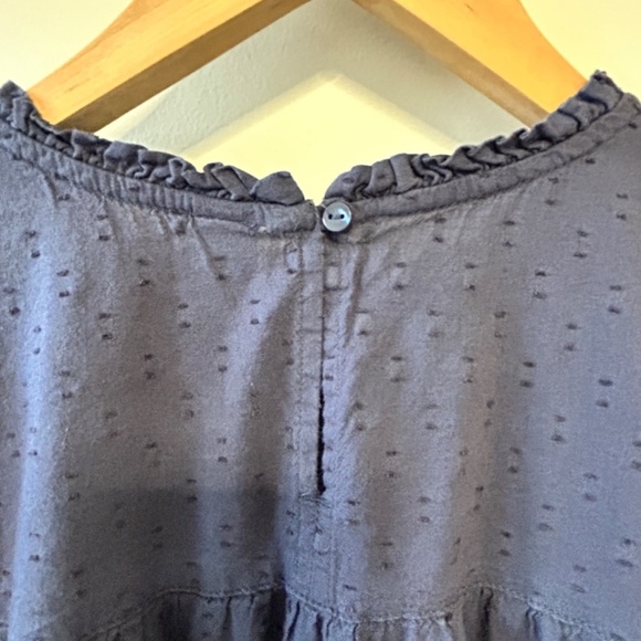 Old Navy Women’s Medium Navy Blue Sundress Elastic Long Sleeves above knee beach - Picture 5 of 9